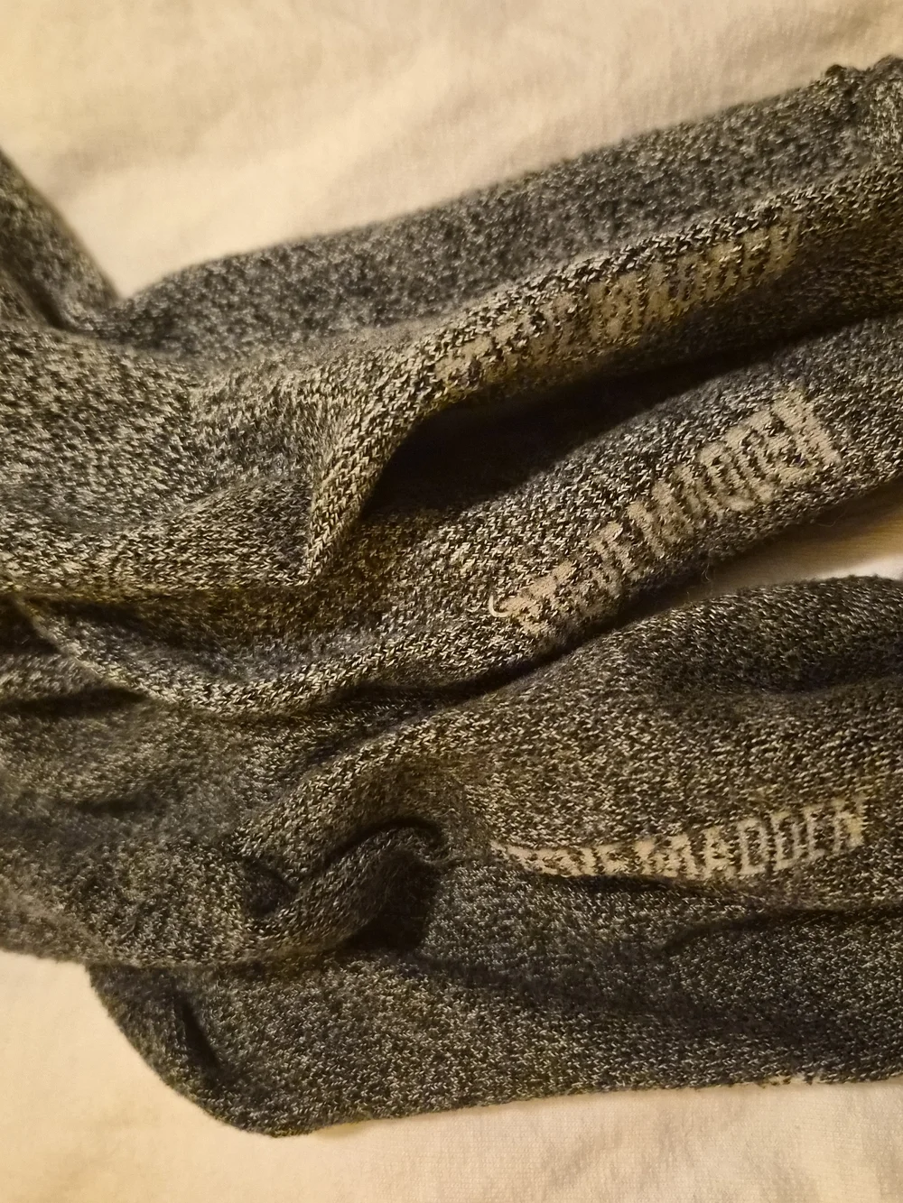 Steve Madden Gray Blacm Crew Socks - 2 Pack EUC Women's Size US 4-9